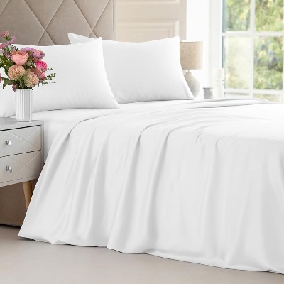 100% Rayon from Bamboo Cooling 4 Piece Sheet Set - Deep Pocket Soft Bed Sheets - CGK Linens