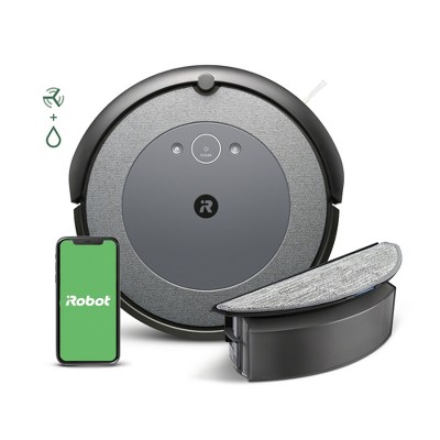 iRobot Roomba Combo i5 Robot Vacuum and Mop: Smart Mapping, Pet Hair Pick Up, Multi-Surface, Rechargeable, Black