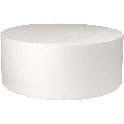 O'Creme Round Cake Dummy for Display Decorating, Styrene - 6" High