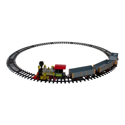 Northlight 20-Piece Battery Operated Red and Gold Animated Classic Christmas Train Set with Sound