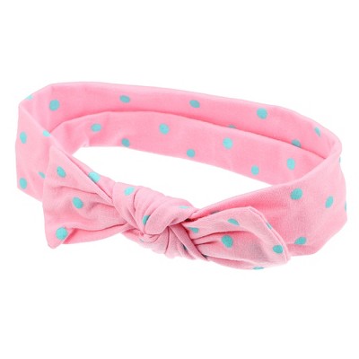 Unique Bargains Cotton Polka Dot Bow Headband Fashion Cute Hair Band for Child 7.7 Inch