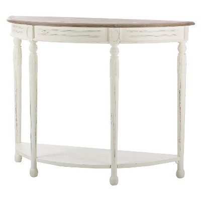 Vologne Traditional Wood French Console Table White - Baxton Studio: Distressed Antique Entryway Furniture