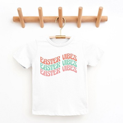 The Juniper Shop Easter Vibes Wavy Stacked Toddler Short Sleeve Tee