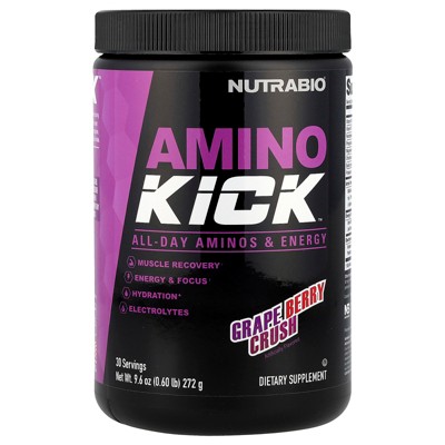 NutraBio Amino Kick™, Grape Berry Crush, 9.6 oz (272 g)