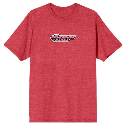Powerpuff Girls Blossom Is The Self-Proclaimed Leader Crew Neck Short Sleeve Red Heather Men's T-shirt
