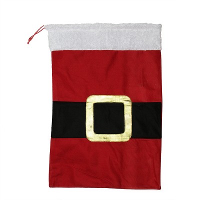 Northlight Santa Claus Belt Buckle Christmas Gift Sack - 18" x 26"