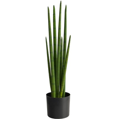 Nearly Natural 23-in Artificial Sansevieria Snake Plant