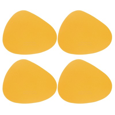 Unique Bargains Irregular PVC Leather Waterproof Anti-slip Home Decor Coasters 4 Pcs
