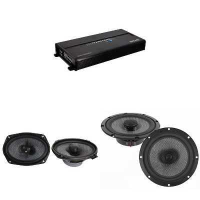 ATG Transcend Series Amplified Speaker Upgrade for GM 200W 6.5" Coaxials with 250W 6x9" Coaxials and 1000 Watt Transcend Class A/B 4-Channel Amplifier