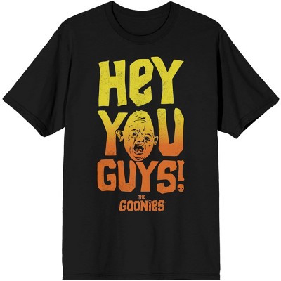 Seven Times Six The Goonies T-Shirt Boy's Sloth Hey You Guy's Short Sleeve Graphic Top Black