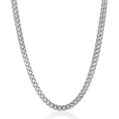 Crucible Men's 7mm Rounded Franco Chain Stainless Steel Necklace - 26"