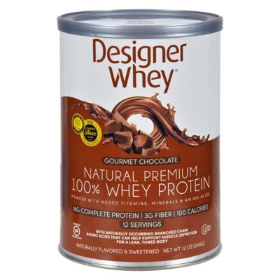 Designer Whey Chocolate Protein Powder - 12 oz