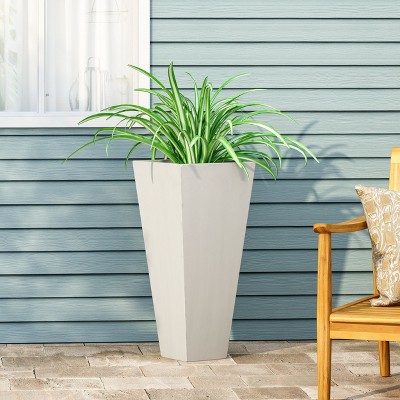 Okak 13"W Modern Tapered Planter Pot, Large Indoor/Outdoor Plant Pot for Trees & Floor Plants, No Assembly