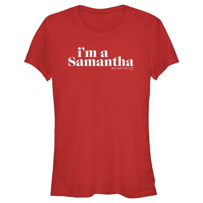 Junior's Women Sex and the City I'm a Samantha Text T-Shirt