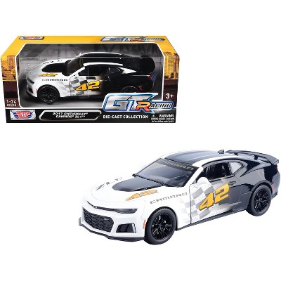 2017 Chevrolet Camaro ZL1 #42 Black and White "GT Racing" Series 1/24 Die Cast Car Model by Motormax
