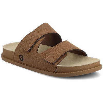Vance Mens Orlando Comfort Adjustable Strap Slide-in Sandal