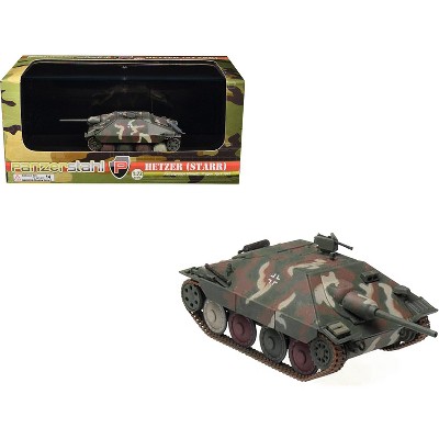 Hetzer (Starr) Tank Destroyer "Kampfgruppe Milowitz, Prague" (1945) German Army 1/72 Die Cast Model by Panzerstahl