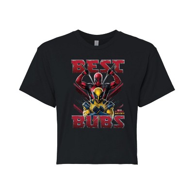 Women's - Marvel - Deadpool & Wolverine Best Bubs Cropped Graphic T-Shirt