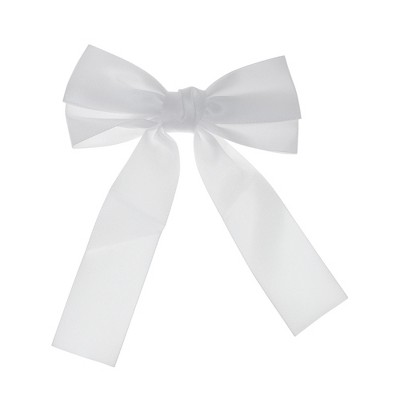 Unique Bargains Solid Bow Ribbon Duckbill Hair Clips 1 Pc