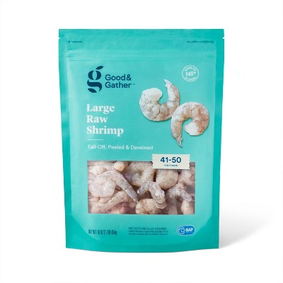 Large Tail Off Peeled & Deveined Raw Shrimp - Frozen - 41-50ct per lb/16oz - Good & Gather™