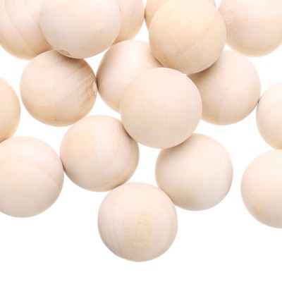 Unique Bargains Unique Natural Small Wooden Round Balls for Crafts Arts DIY