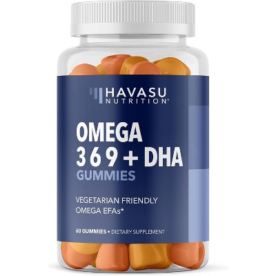Omega + DHA Gummies, Lemon & Orange Flavor, Havasu Nutrition, 60ct