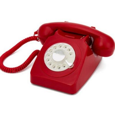Gpo - GPO Retro GPO746RRD 746 Desktop Rotary Dial Telephone - Red