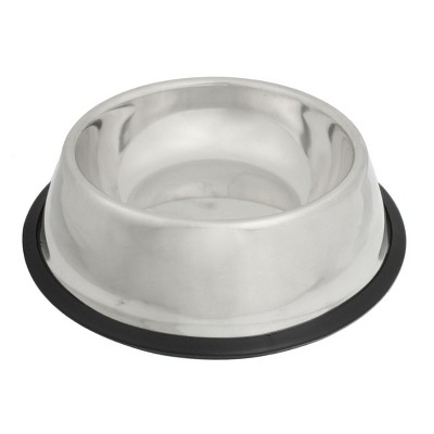 Unique Bargains Stainless Steel Nonskid Rubber Base Suitable for Dogs and Cats Pet Bowl 8.5" x 2.4" (D*H) 1 Pc