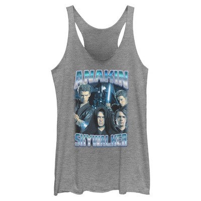 Womens Star Wars Anakin Skywalker Collage Racerback Tank