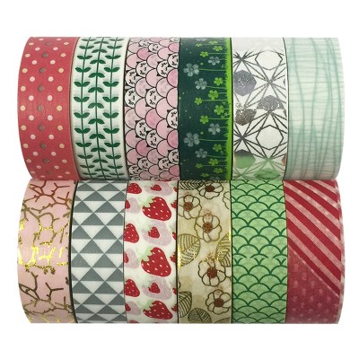 Wrapables Washi Masking Tape Collection, Set of 12 WPSET50