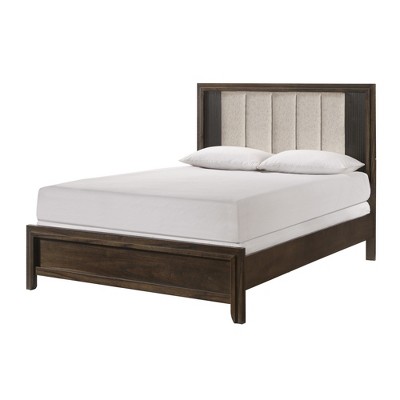 Queen Size Platform Bed with Upholstered Headboard for Bedroom
