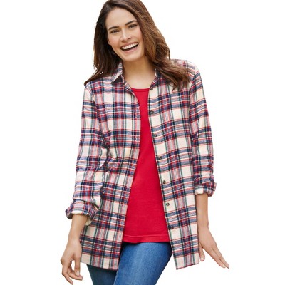 Woman Within Classic Flannel Shirt