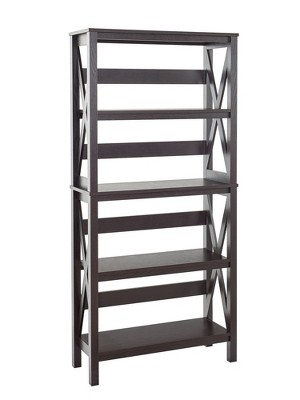 X-Frame 5-Tier Bookshelf Black Walnut - ClosetMaid