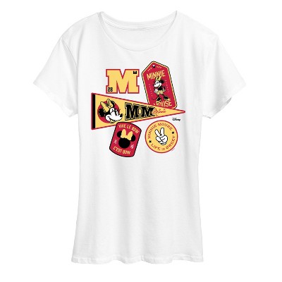 Women's - Disney - Minnie Mouse Collegiate Patches Short Sleeve Graphic T-Shirt