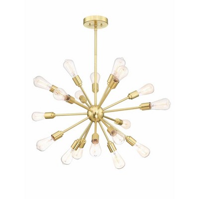 18-Light Modern Indoor Sputnik Chandelier With Soft Gold