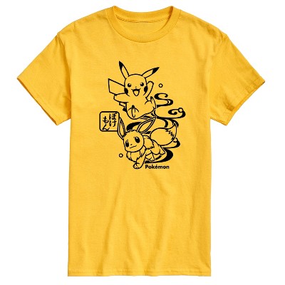 Men's - Pokémon - Wagara Pikachu and Eevee Short Sleeve Graphic T-Shirt