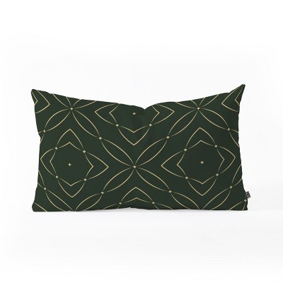 Marta Barragan Camarasa Vintage emerald pattern Oblong Throw Pillow - Society6