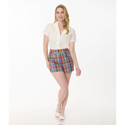 Unique Vintage Women's High Waist Sailor Debbie Shorts