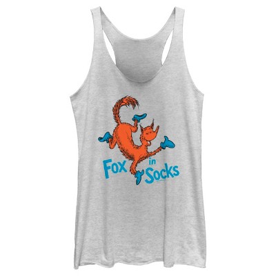Women's Dr. Seuss Fox in Socks Portrait Racerback Tank Top