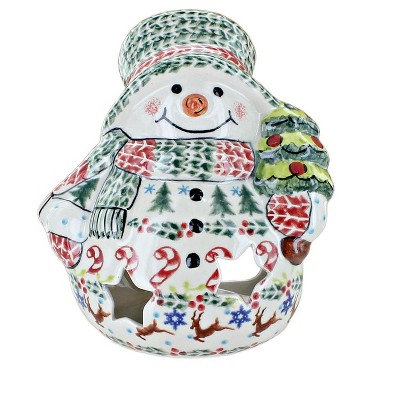Blue Rose Polish Pottery 655 Vena Small Snowman
