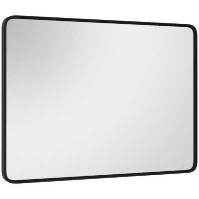HOMCOM Aluminum Frame Wall Mounted Mirror, Decorative Rectangular Wall Mirror (Horizontal/Vertical)