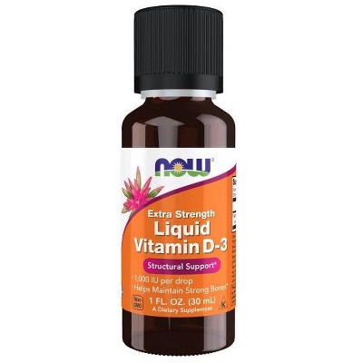 Vitamin D-3 Liquid Extra Strength by Now Foods  -  1 fl oz Dropper