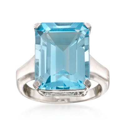 Ross-Simons 14.00 Carat Blue Topaz Ring in Sterling Silver