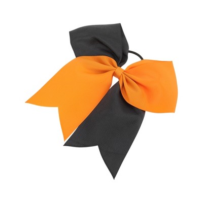 Unique Bargains Women's Fashion Two-Color Bow Hair Elastics 1 Pc
