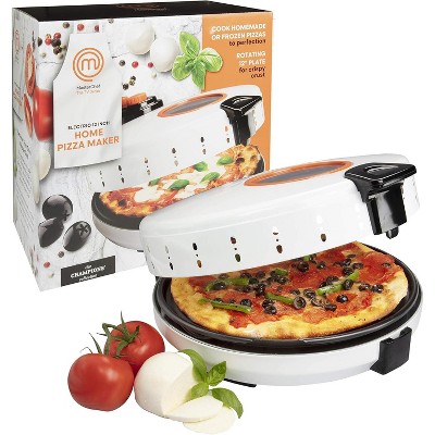 MasterChef Electric 12-Inch Pizza Maker- Cook Homemade Calzones, Quesadillas & Cookies! Rotating Nonstick Plate for Even Baking - Great Gift