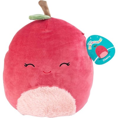 Squishmallows 10-Inch Cherry The Cherry - Official Jazwares Plush - Collectible Soft & Squishy Fruit Stuffed Animal Toy - Gift for Kids, Girls & Boys