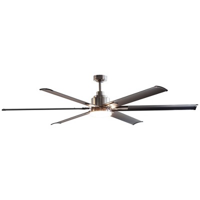 Parrot Uncle 72" Modern Industrial LED Ceiling Fan with Remote Great Room Ceiling Fans
