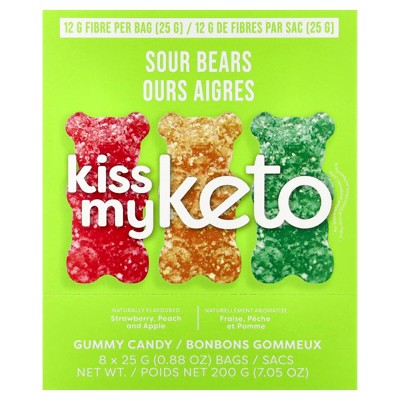 Kiss My Keto Gummies Candy – Low Carb Candy Sour Bears, Keto Snack Pack – Healthy Candy Gummys – Vegan Candy, Keto Gummy Candy – Keto Candy Gummies