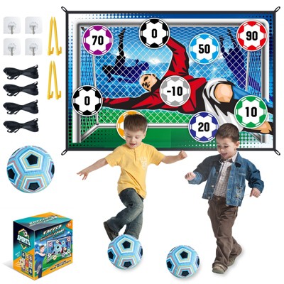 TITQWOP Sticky Soccer Games Set for Kids – Indoor/Outdoor Mini Goal with Adhesive Balls | No Inflation Needed | Fun Backyard & Birthday Gift