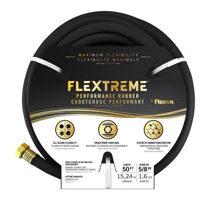 Flexon Flextreme 5/8" Synthetic Performance Rubber Garden Hoses
